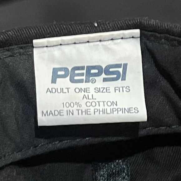 Vintage Pepsi Cola Snapback Hat Big Logo Black - Picture 8 of 8